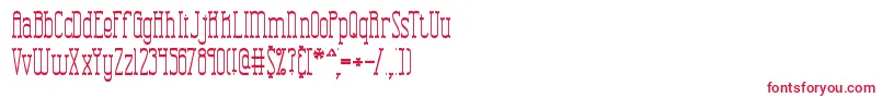 CombustionTallBrk Font – Red Fonts on White Background