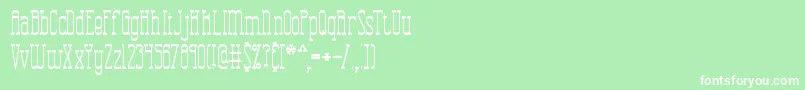 CombustionTallBrk Font – White Fonts on Green Background