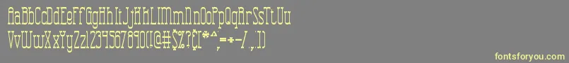 CombustionTallBrk Font – Yellow Fonts on Gray Background