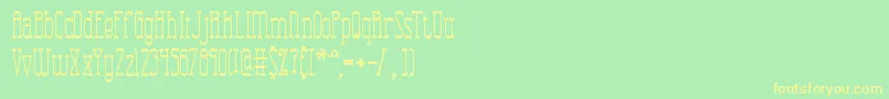 CombustionTallBrk Font – Yellow Fonts on Green Background