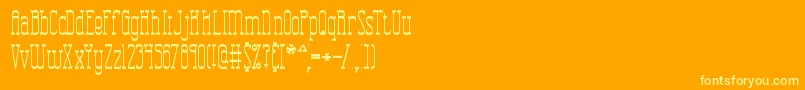 CombustionTallBrk Font – Yellow Fonts on Orange Background