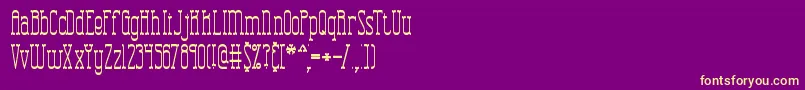 CombustionTallBrk Font – Yellow Fonts on Purple Background