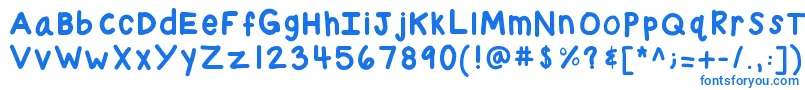 Kbchubby-fontti – siniset fontit valkoisella taustalla