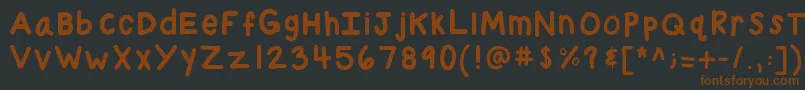 Kbchubby-fontti – ruskeat fontit mustalla taustalla