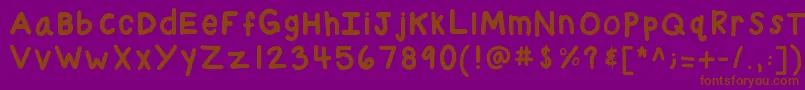 Kbchubby Font – Brown Fonts on Purple Background