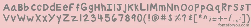 Kbchubby Font – Gray Fonts on Pink Background