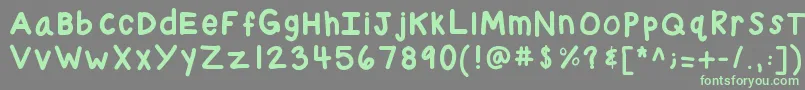 Kbchubby Font – Green Fonts on Gray Background