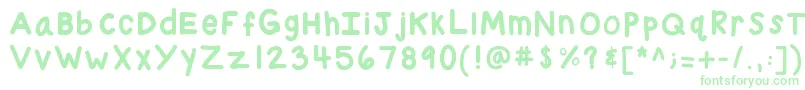 Шрифт Kbchubby – зелёные шрифты
