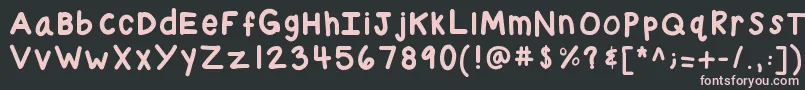 Kbchubby-fontti – vaaleanpunaiset fontit mustalla taustalla