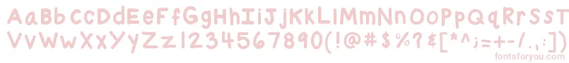 Kbchubby-Schriftart – Rosa Schriften auf weißem Hintergrund