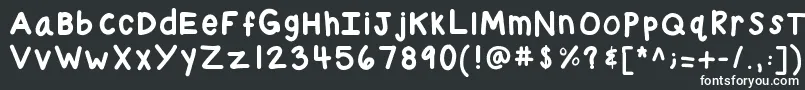 Kbchubby-fontti – valkoiset fontit mustalla taustalla