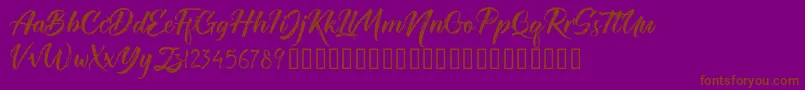 TheRedlightFree-fontti – ruskeat fontit violetilla taustalla