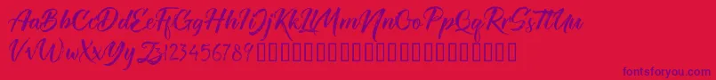 TheRedlightFree Font – Purple Fonts on Red Background
