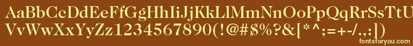 Шрифт Caslon224stdMedium – жёлтые шрифты на коричневом фоне