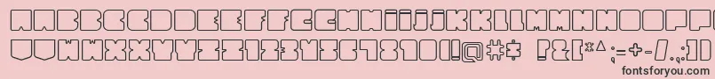 CubesityRoundedOutlineV2 Font – Black Fonts on Pink Background