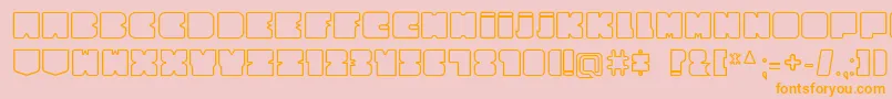 CubesityRoundedOutlineV2 Font – Orange Fonts on Pink Background