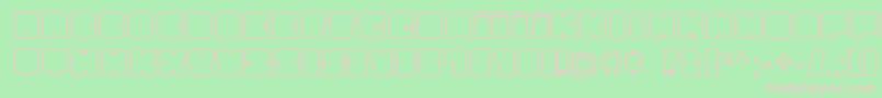 Police CubesityRoundedOutlineV2 – polices roses sur fond vert