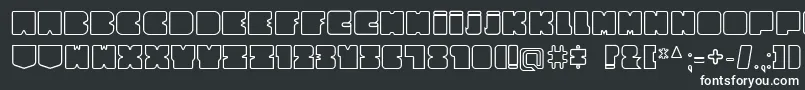 Шрифт CubesityRoundedOutlineV2 – белые шрифты