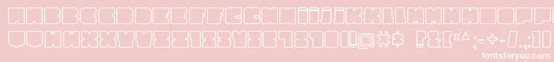 CubesityRoundedOutlineV2 Font – White Fonts on Pink Background