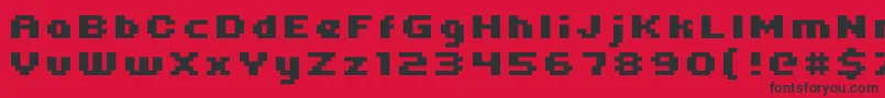 Uni0564 Font – Black Fonts on Red Background