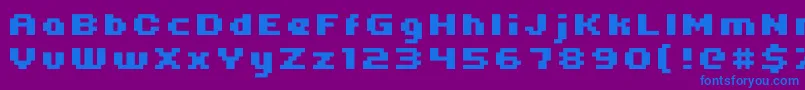 Uni0564 Font – Blue Fonts on Purple Background