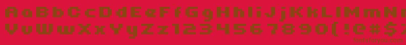Uni0564 Font – Brown Fonts on Red Background