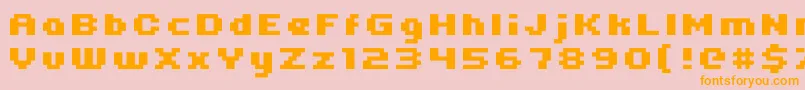 Uni0564 Font – Orange Fonts on Pink Background