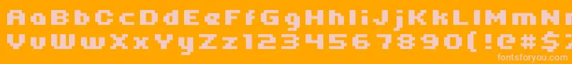 Uni0564 Font – Pink Fonts on Orange Background