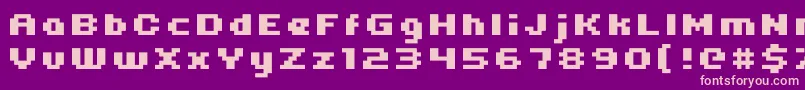 Uni0564 Font – Pink Fonts on Purple Background
