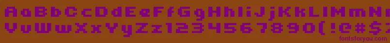 Uni0564 Font – Purple Fonts on Brown Background