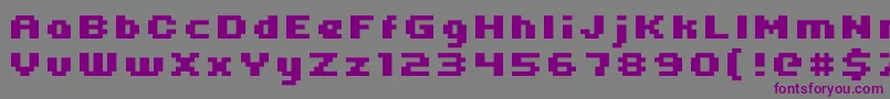 Uni0564 Font – Purple Fonts on Gray Background