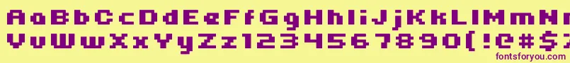 Uni0564 Font – Purple Fonts on Yellow Background