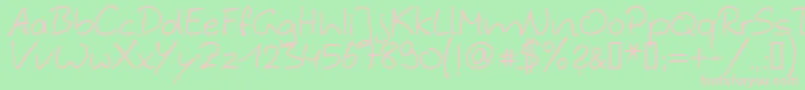 Шрифт Hybi4 ffy – розовые шрифты на зелёном фоне