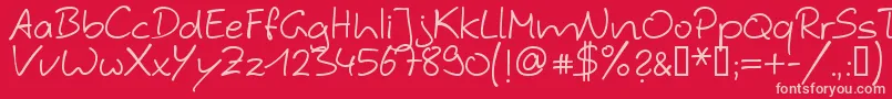 Hybi4 ffy Font – Pink Fonts on Red Background