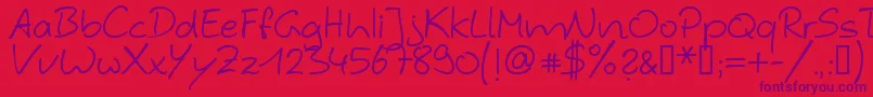 Hybi4 ffy Font – Purple Fonts on Red Background