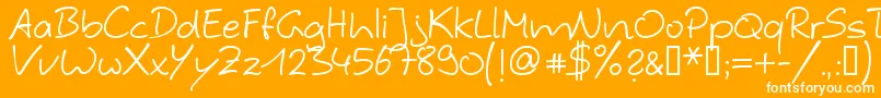 Hybi4 ffy-fontti – valkoiset fontit oranssilla taustalla
