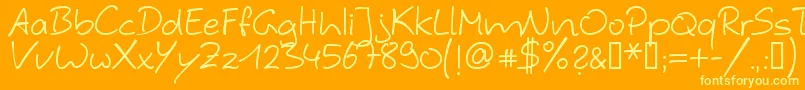 Hybi4 ffy Font – Yellow Fonts on Orange Background