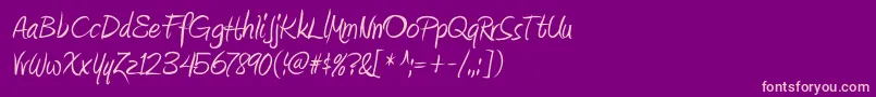 AmienneRegular Font – Pink Fonts on Purple Background