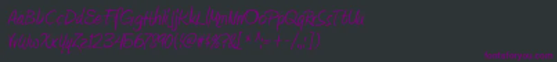 AmienneRegular Font – Purple Fonts on Black Background