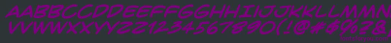 CrimefighterBbBold Font – Purple Fonts on Black Background