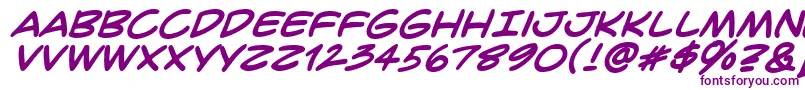 CrimefighterBbBold Font – Purple Fonts on White Background