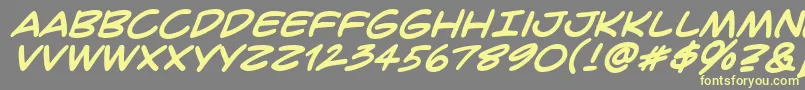 CrimefighterBbBold Font – Yellow Fonts on Gray Background