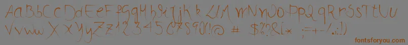 DanР»Donne Font – Brown Fonts on Gray Background