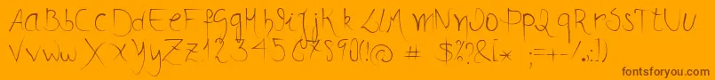 Police DanР»Donne – polices brunes sur fond orange