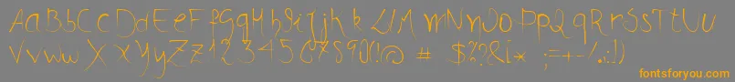 DanР»Donne-Schriftart – Orangefarbene Schriften auf grauem Hintergrund