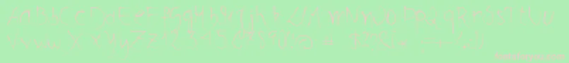 DanР»Donne Font – Pink Fonts on Green Background