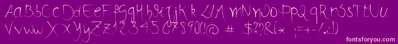 DanР»Donne Font – Pink Fonts on Purple Background