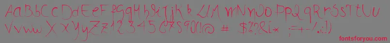 Шрифт DanР»Donne – красные шрифты на сером фоне
