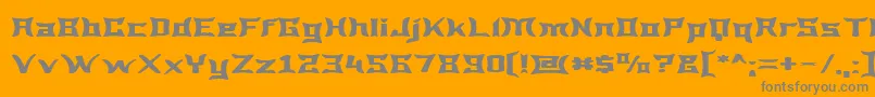 Wewaw Font – Gray Fonts on Orange Background