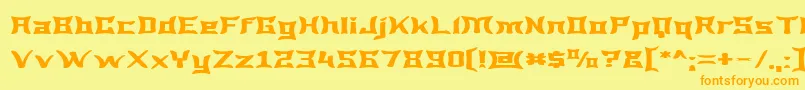 Wewaw Font – Orange Fonts on Yellow Background